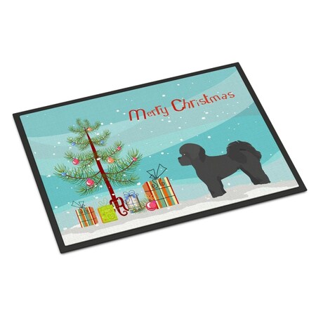Carolines Treasures 24 x 36 in. Black Mal-Shi Christmas Tree Indoor or Outdoor Mat CK3852JMAT